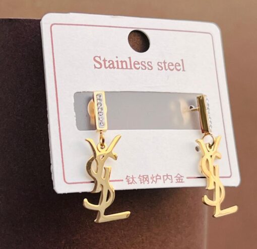 Branded Earring Gold Plated Stainless Steel AAN06-alamalnisai