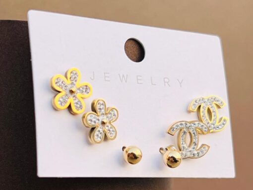 Branded Earring Gold Plated Stainless Steel AAN05-alamalnisai